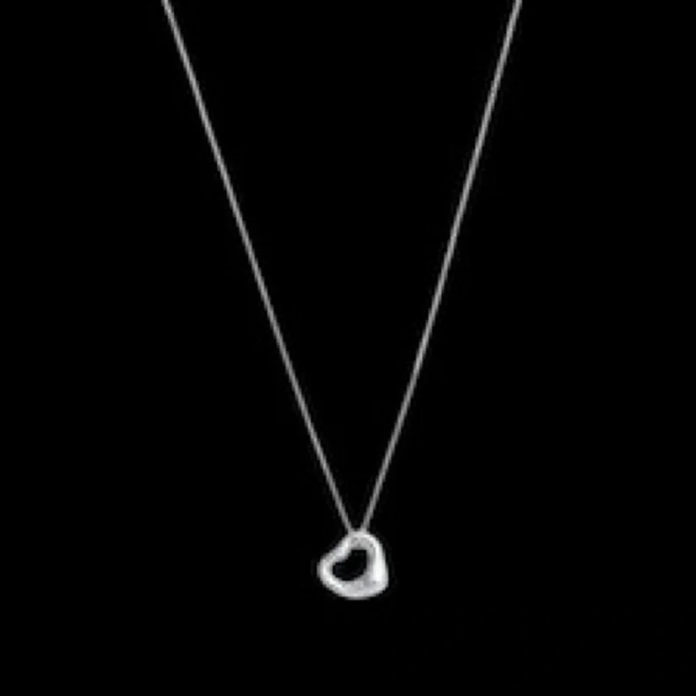 Tiffany & Co. Elsa Peretti Silver Open Heart Necklace